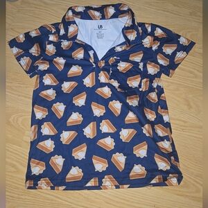 Kids' Blue Pie Print Shirt